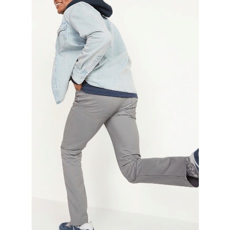 Slim Chino Pants For Men- Grey