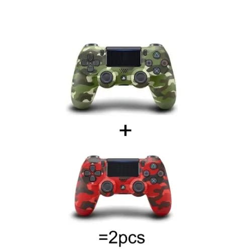 Sony Ps4 Gamepad Controller With Touchpad Lightbar - Red And Green Camo