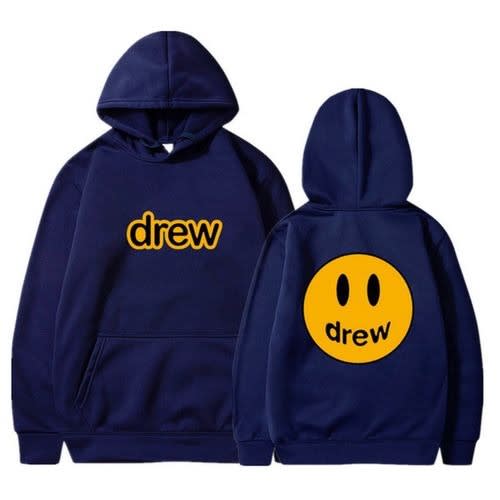 Drew Printed Unisex Hoodie 1 - Blue