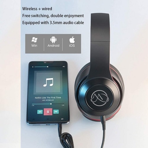 Foldable Wireless Bluetooth Headphone With Wired Function