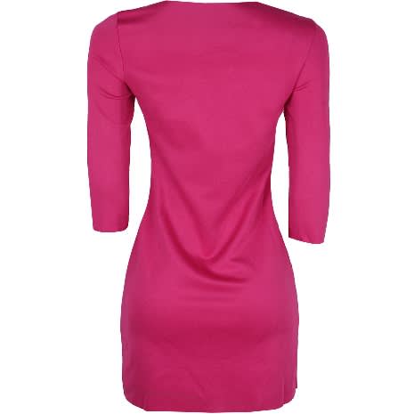 Front Zip Mid-length Dress (PINK)