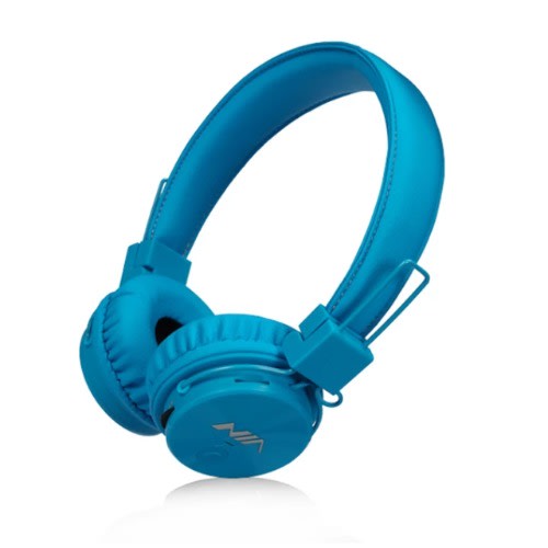 Bluetooth Foldable Headphone - Adjustable Support TF Card FM Radio - Blue
