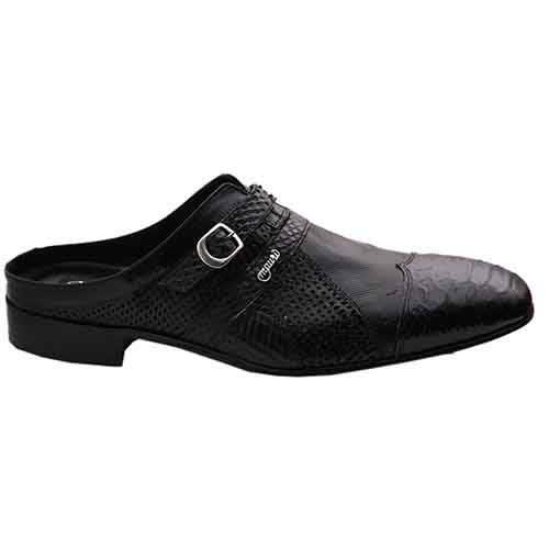 Mauri Python And Karung Snake Skin Half Shoe