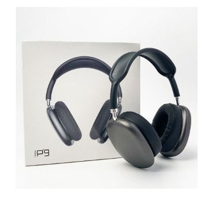 P9 Wireless Bluetooth Stereo Overear Foldable Headset - Black