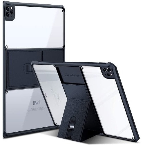 Xundd Shockproof Clear Case With Leather Magnetic Stand Case For iPad Pro -12.9 Inch -2021/2