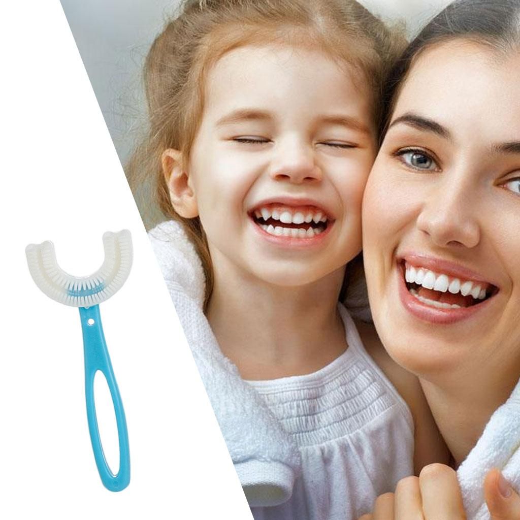 Kids Teeth Cleaning Brush U-Shape 360 Degree For Toddlers Boys Girls