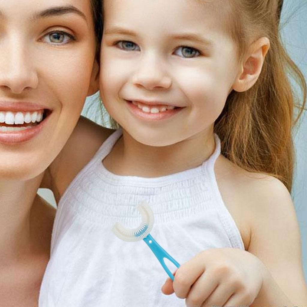 Kids Teeth Cleaning Brush U-Shape 360 Degree For Toddlers Boys Girls