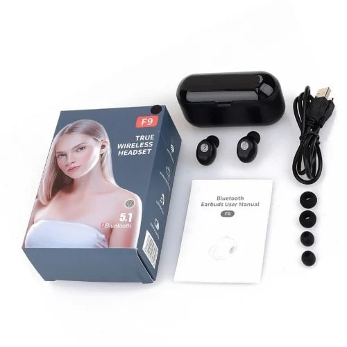 F9 Bluetooth Wireless Earphones - Bluetooth Version 5.1