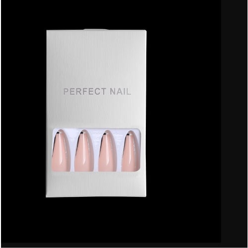 Ballet Coffin Full Cover Long Press-on Nail Tips - Sm14201049 -24 Pieces