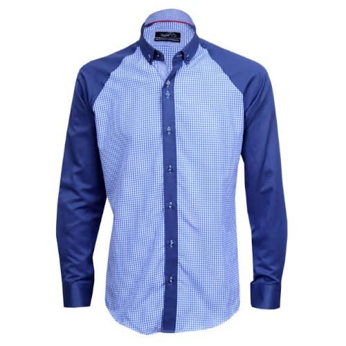 Classic Check Shirt - Blue - Msht-4087