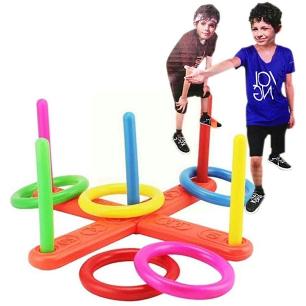 Ring Throwing Game Parent-child Interactive Activity Outdoor Fun Sports For Kids School Montessori Toys Coordinate Skills W5r1