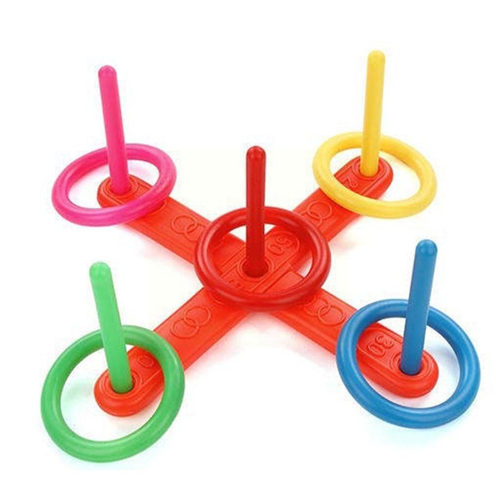 Ring Throwing Game Parent-child Interactive Activity Outdoor Fun Sports For Kids School Montessori Toys Coordinate Skills W5r1
