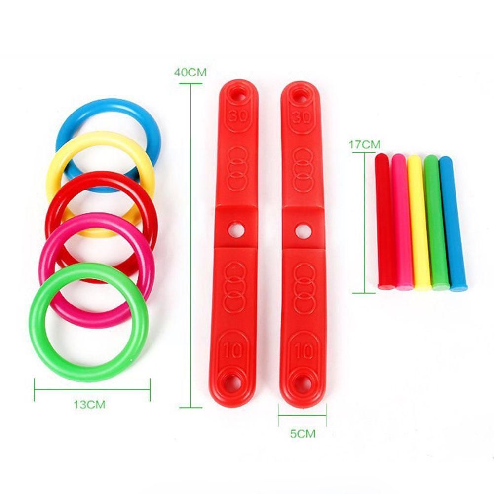 Ring Throwing Game Parent-child Interactive Activity Outdoor Fun Sports For Kids School Montessori Toys Coordinate Skills W5r1