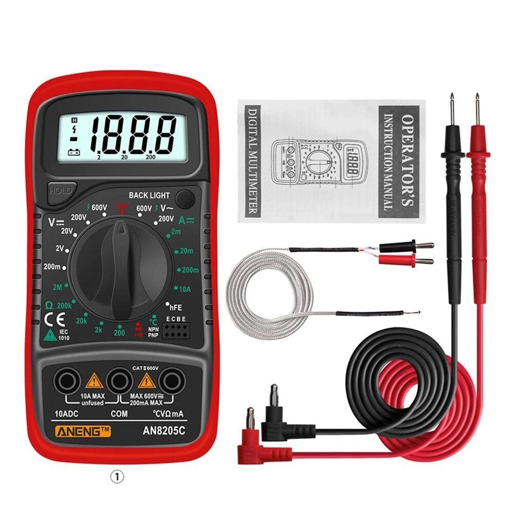 ANENG AN8205C Digital Multimeter AC/DC Ammeter Volt Ohm