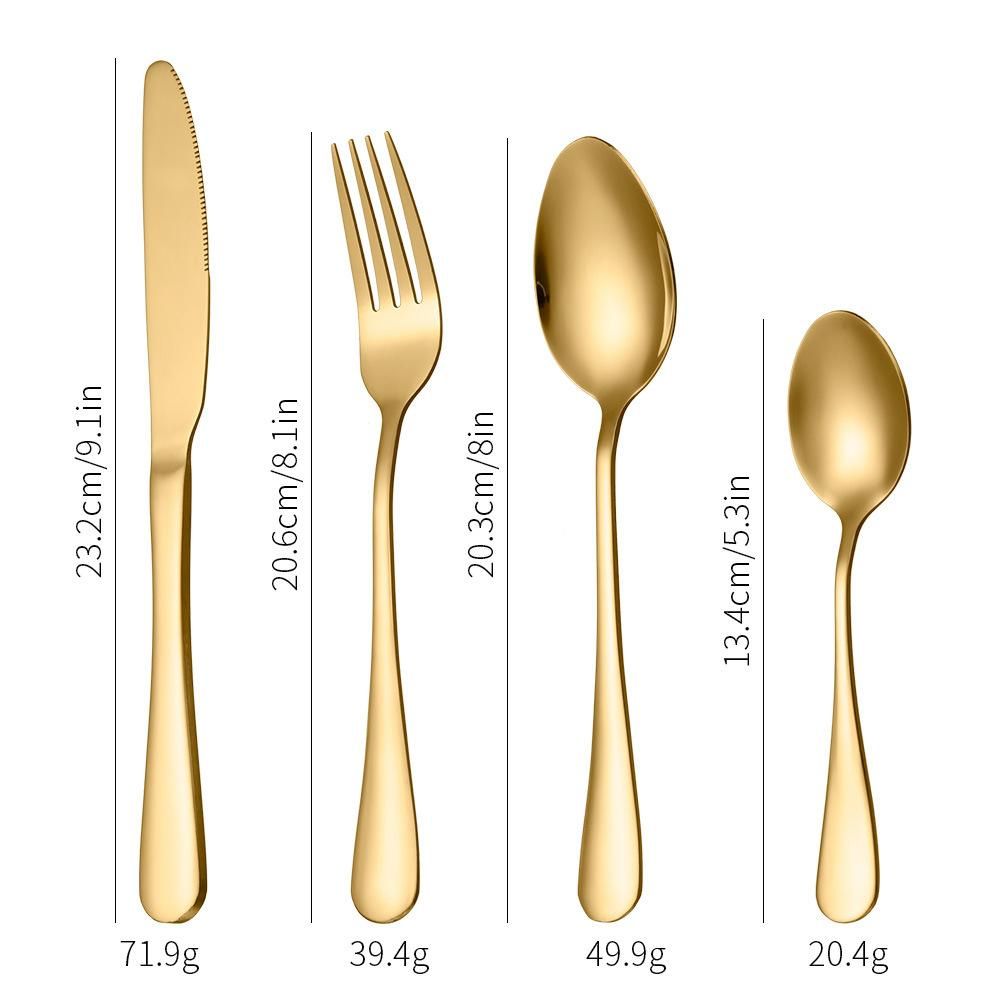 24-Piece Flatware Set Stainless Steel Tableware Cutlery Set Service for 6 with High-grade Storage Case for Home Kitchen Restaurant Hotel