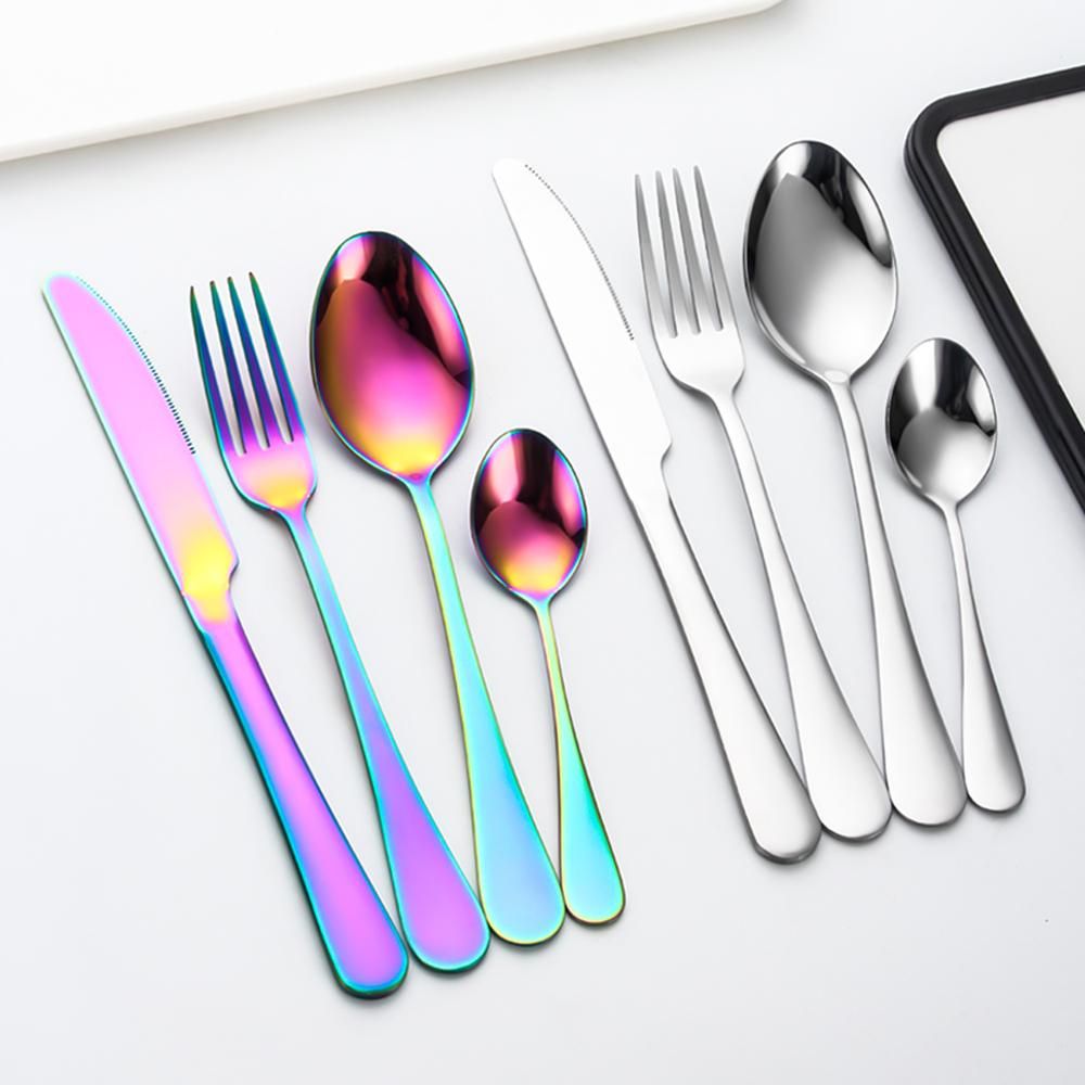24-Piece Flatware Set Stainless Steel Tableware Cutlery Set Service for 6 with High-grade Storage Case for Home Kitchen Restaurant Hotel