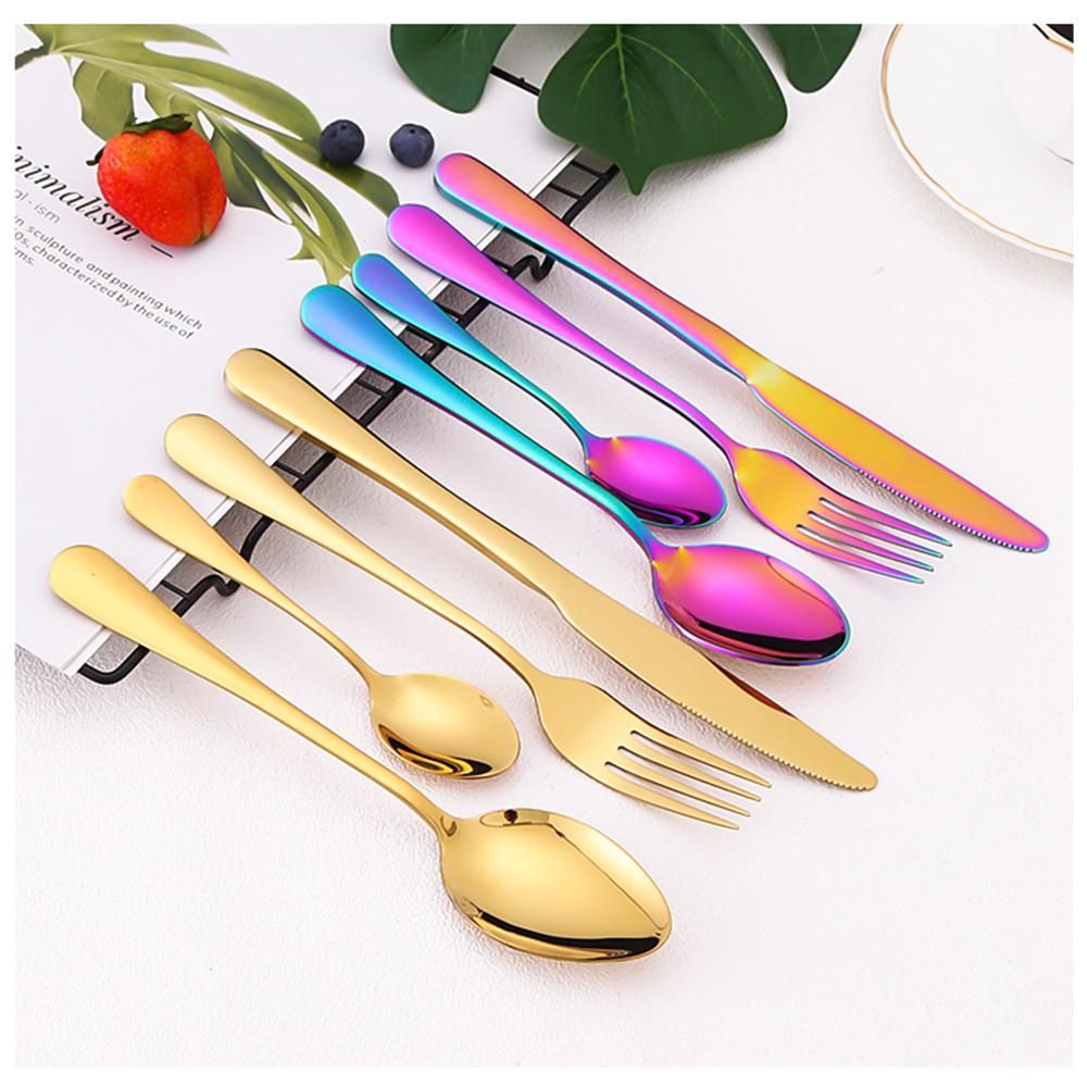 24-Piece Flatware Set Stainless Steel Tableware Cutlery Set Service for 6 with High-grade Storage Case for Home Kitchen Restaurant Hotel