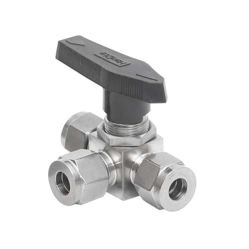 Spot Supply 304/316 Stainless Steel Card Sleeve Three-Way Imitation Beauty Ball Valve/Panel Type Three-Way Switching Ball Valve/L Type