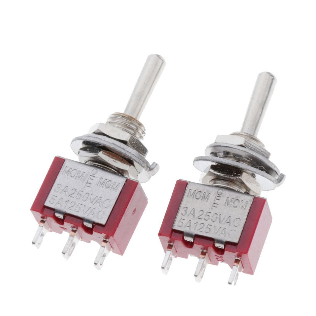 2 Pieces  Toggle Switch 3 Position On-Off-on Switch For