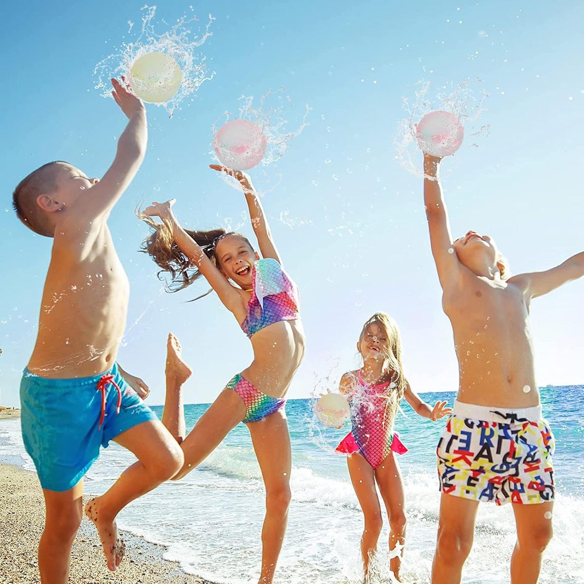 3612Pcs Water-filled Balls Water Splash Balls Kids Water Game Light Blue