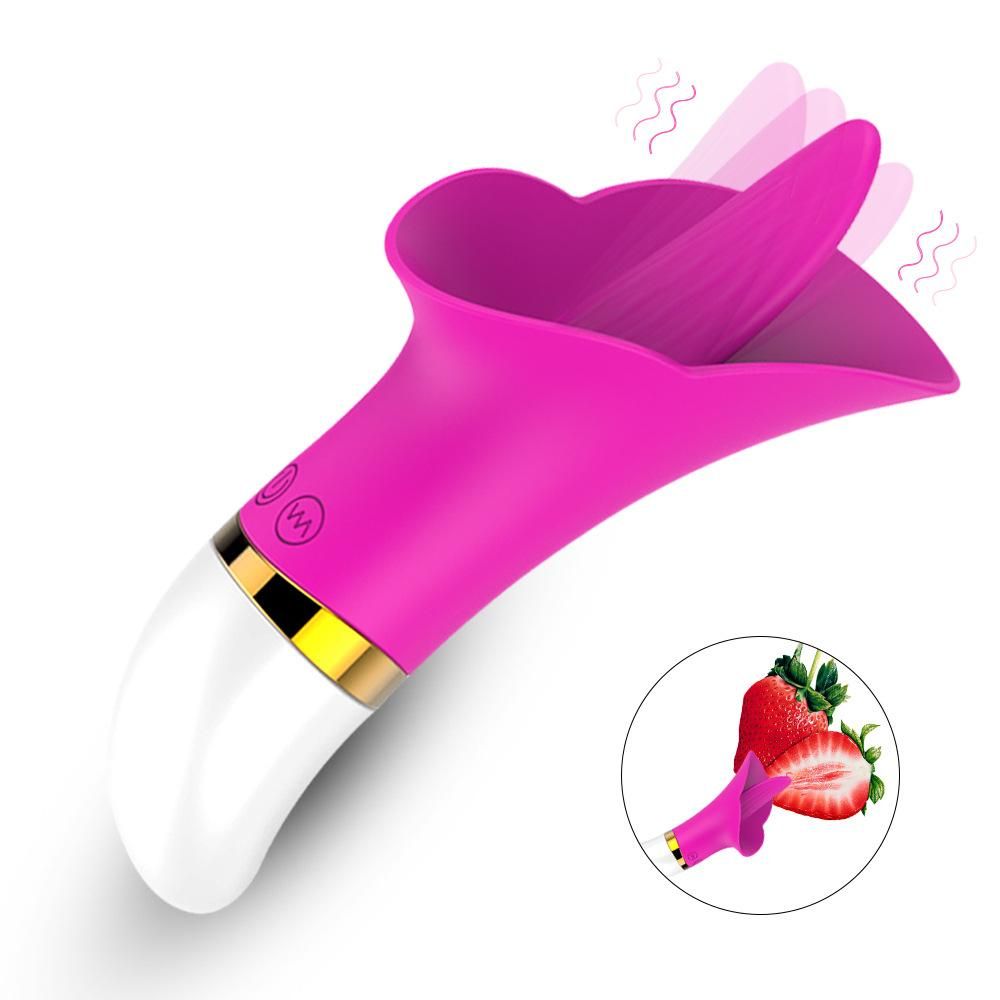 12-frequency tongue vibrator silicone honey tongue and mouth love vibrating massager female masturbation tongue licking to stimulate the clitoris Purple battery
