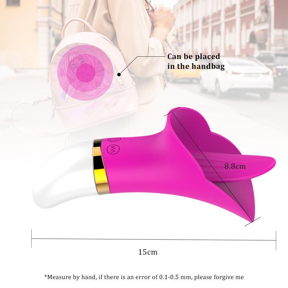 12-frequency tongue vibrator silicone honey tongue and mouth love vibrating massager female masturbation tongue licking to stimulate the clitoris Purple battery