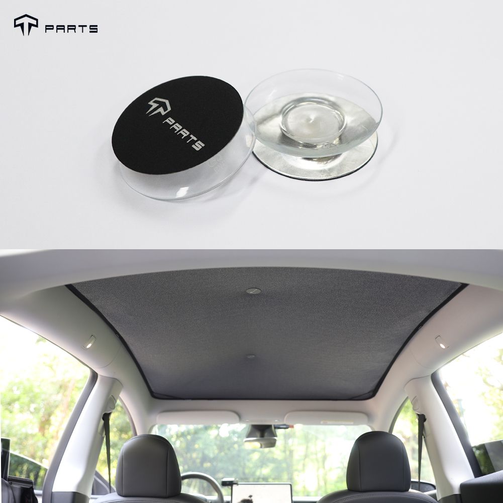 TPARTS｜Compatifor With Tesla Upgrade SunShades Anti-falling Absorption Magnetic Plate Suck GlRoof Sunshade 2pcs Per Set