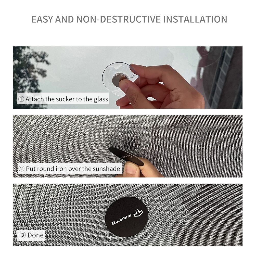 TPARTS｜Compatifor With Tesla Upgrade SunShades Anti-falling Absorption Magnetic Plate Suck GlRoof Sunshade 2pcs Per Set