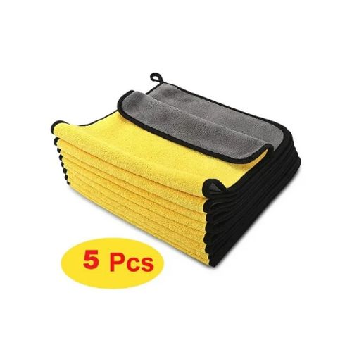 Microfiber Car Exterior And Interior Cleaning Towel-5Pcs