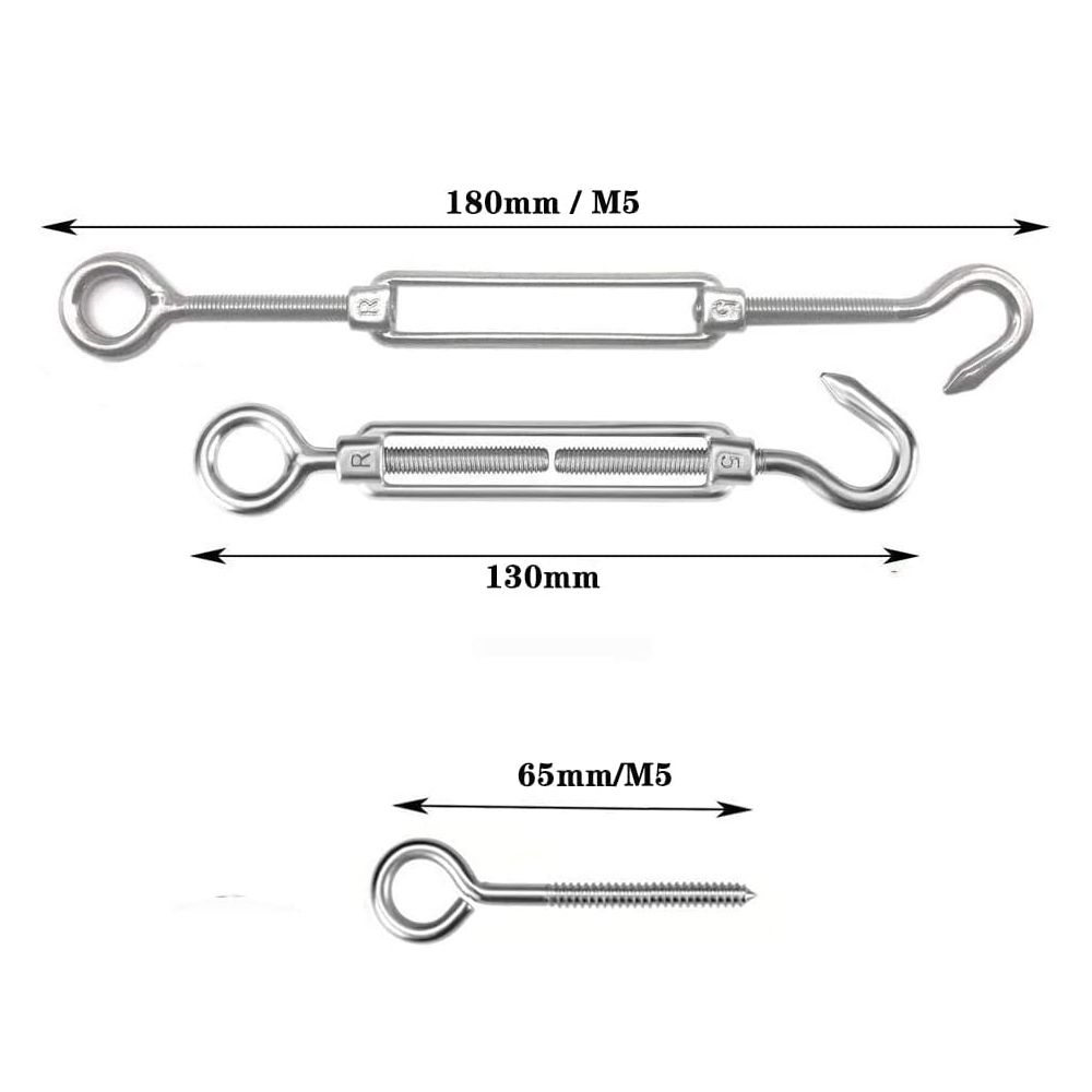 304 Stainless Steel Wire Rope Hook Tensioner ：M4