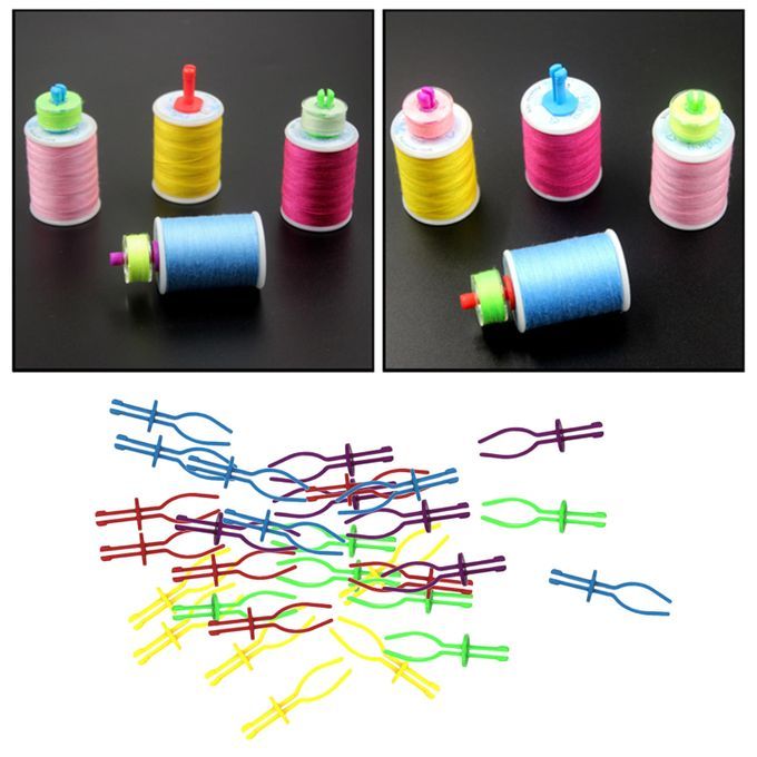 30x Bobbin Thread Holder Embroidery Thread Clip Clamps Spool Bobbin