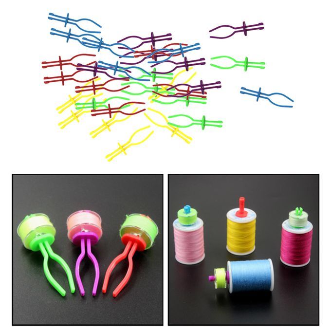 30x Bobbin Thread Holder Embroidery Thread Clip Clamps Spool Bobbin