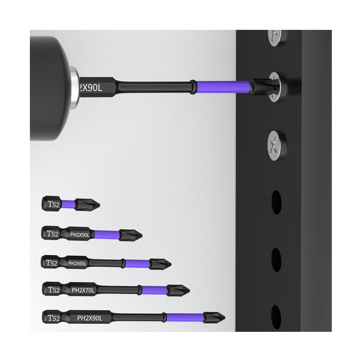 PH2 Magnetic Batch Head Crosses Screwdriver Impact Drill Bit Screw 70mm Non- Electric Screwdriver Power Tools