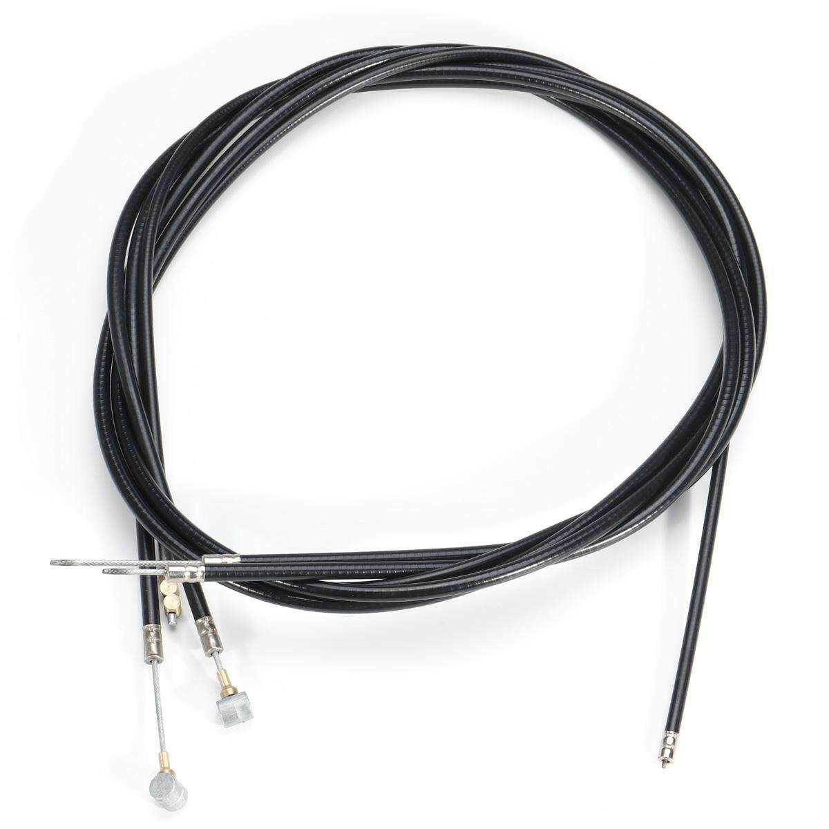 Universal Black Motorcycle Cable Set Kit Clutch, Brake, Throttle Harness Wires