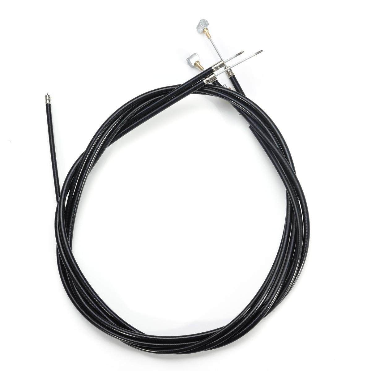 Universal Black Motorcycle Cable Set Kit Clutch, Brake, Throttle Harness Wires