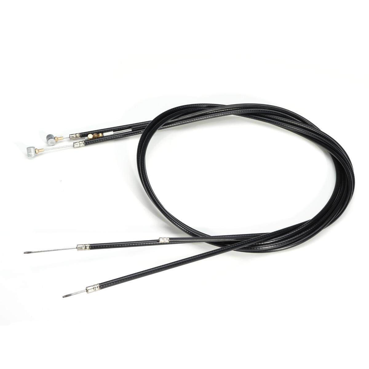 Universal Black Motorcycle Cable Set Kit Clutch, Brake, Throttle Harness Wires