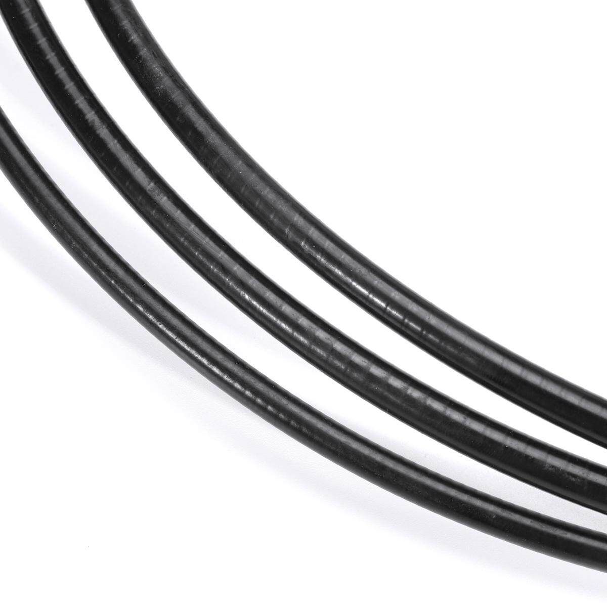 Universal Black Motorcycle Cable Set Kit Clutch, Brake, Throttle Harness Wires