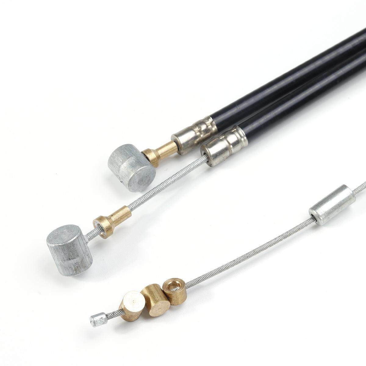 Universal Black Motorcycle Cable Set Kit Clutch, Brake, Throttle Harness Wires