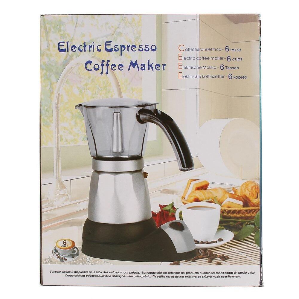 Portable 6 Cups Electric Espresso Coffee Maker Italian Percolator Moka Pot Home Coffee Machines