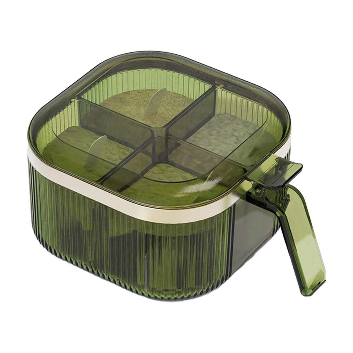 Seasoning Box Combination Sugar Salt Condiment Jar Green