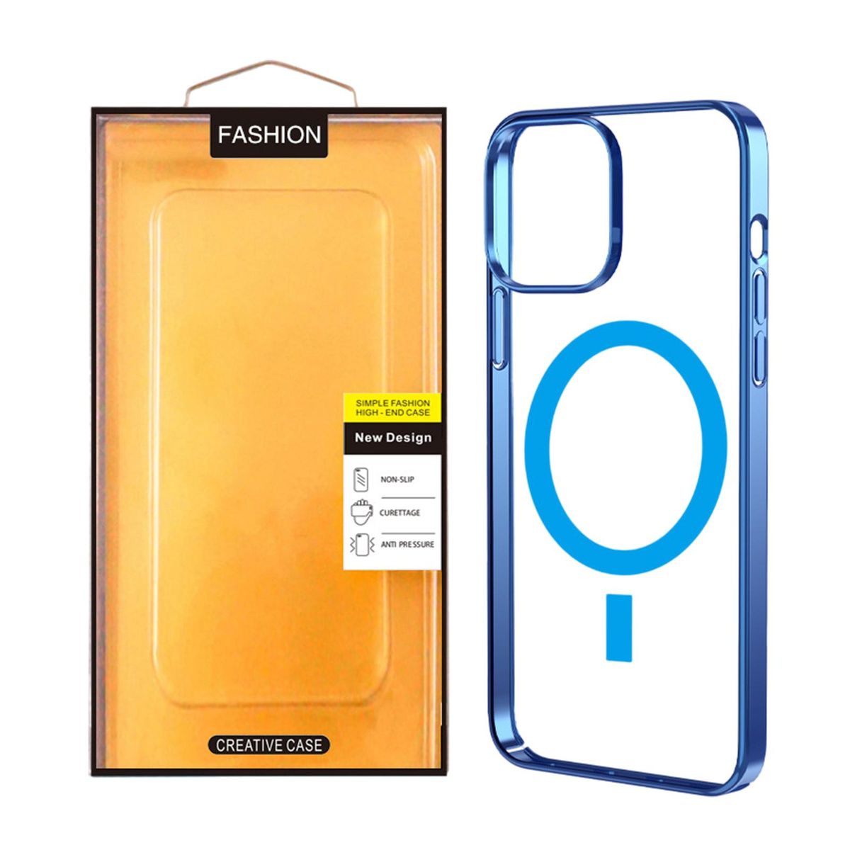 Mobile Phone Case Anti-Fall Scratch Resistant Clear Shockproof Blue 13