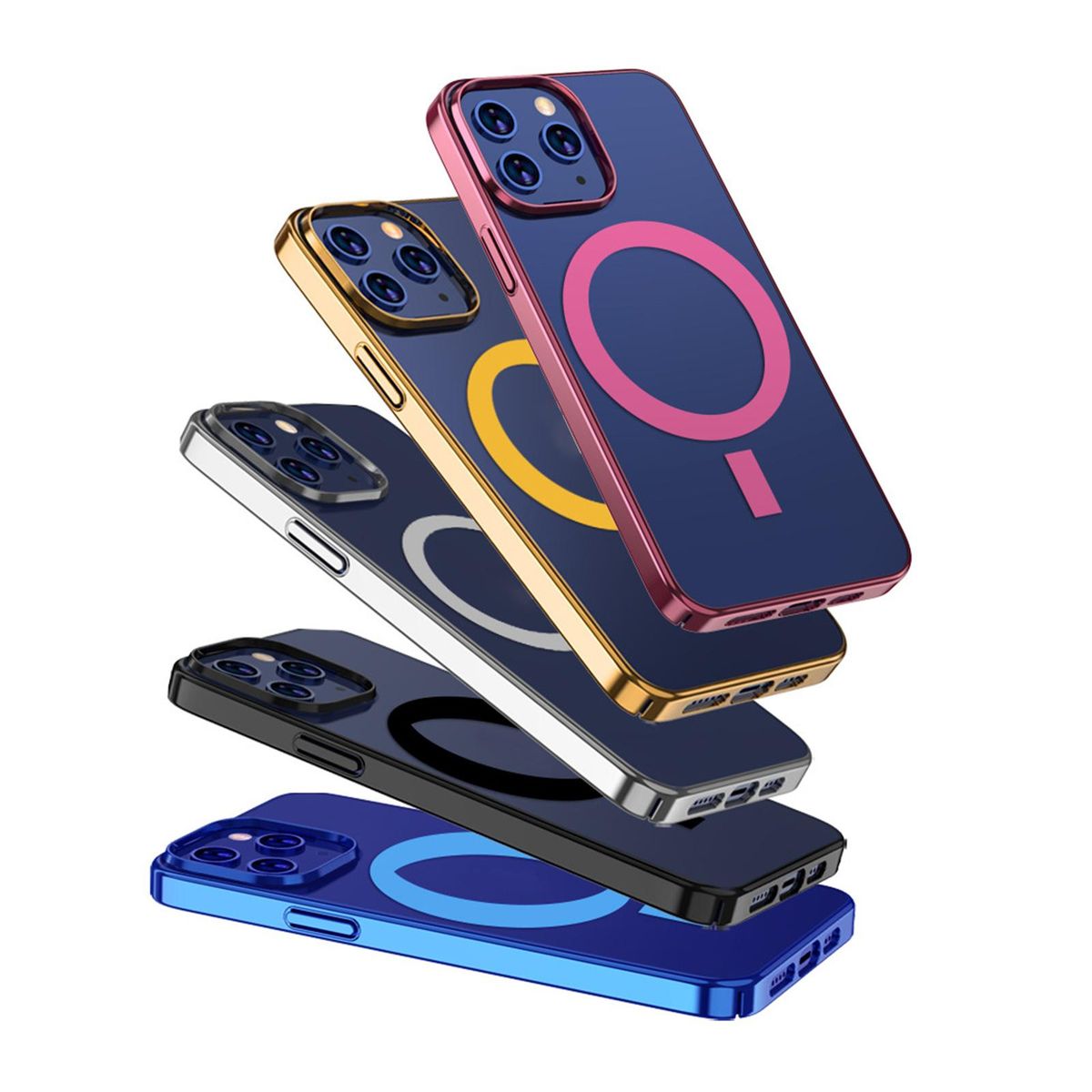 Mobile Phone Case Anti-Fall Scratch Resistant Clear Shockproof Blue 13