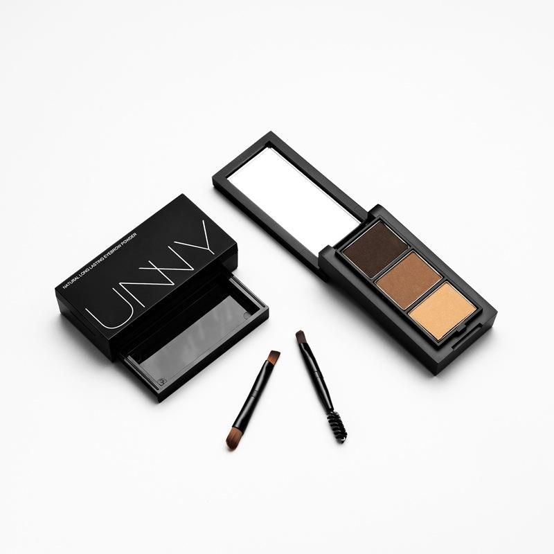 UNNY CLUB Unny Brow Powder Kit 3-Color Eye Shadow Repair Three-in-One Female Beginner Foundation Brow Cream Official Flagship Store