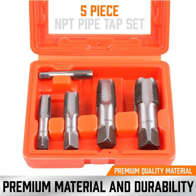 5x NPT Pipe Tap Set Thread Forming Taps Clean Damaged Pipe Threads 3 B