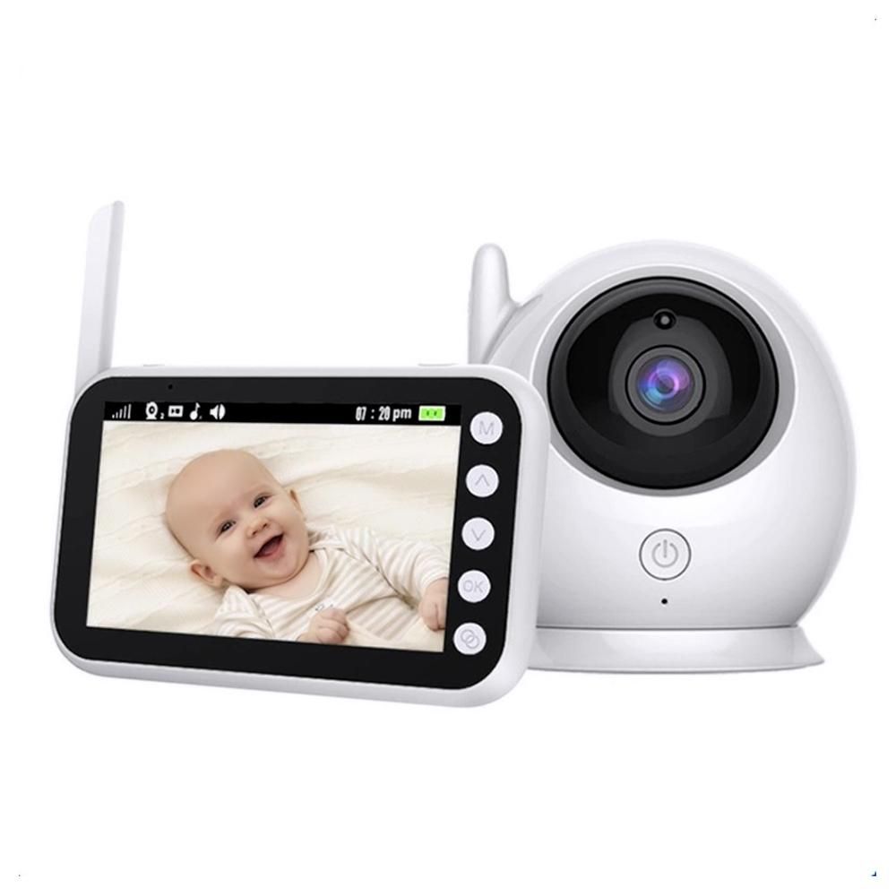 4.3” Display Video Baby Monitor with Camera and Audio Remote Wide View Two Way Audio Talk Infrared Night Vision 8 Lullabies AU Plug
