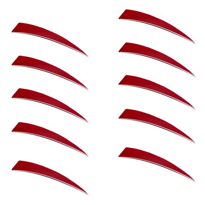 10 Pieces Arrow Fletching Arrow Feathers Fletches  Cut Hunting 5 Red