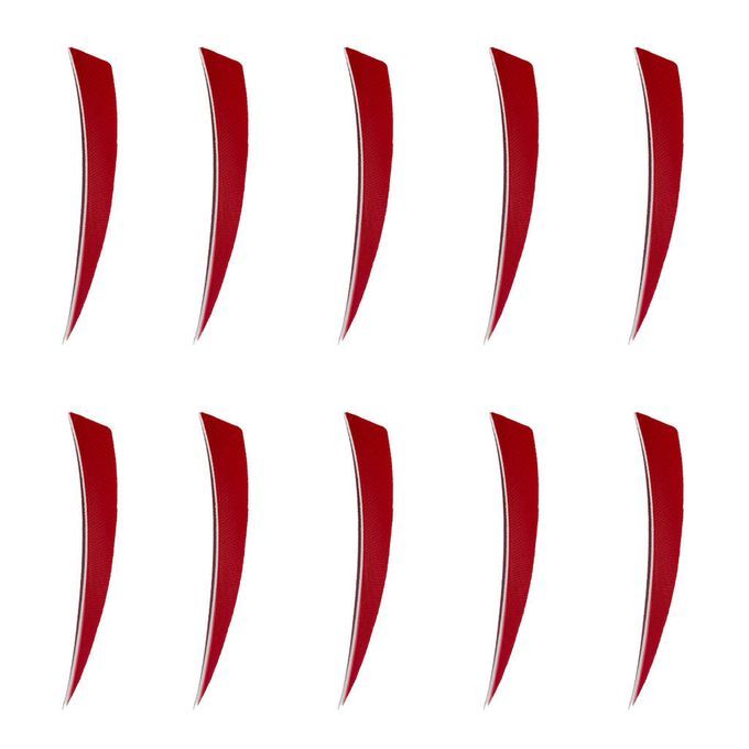 10 Pieces Arrow Fletching Arrow Feathers Fletches  Cut Hunting 5 Red