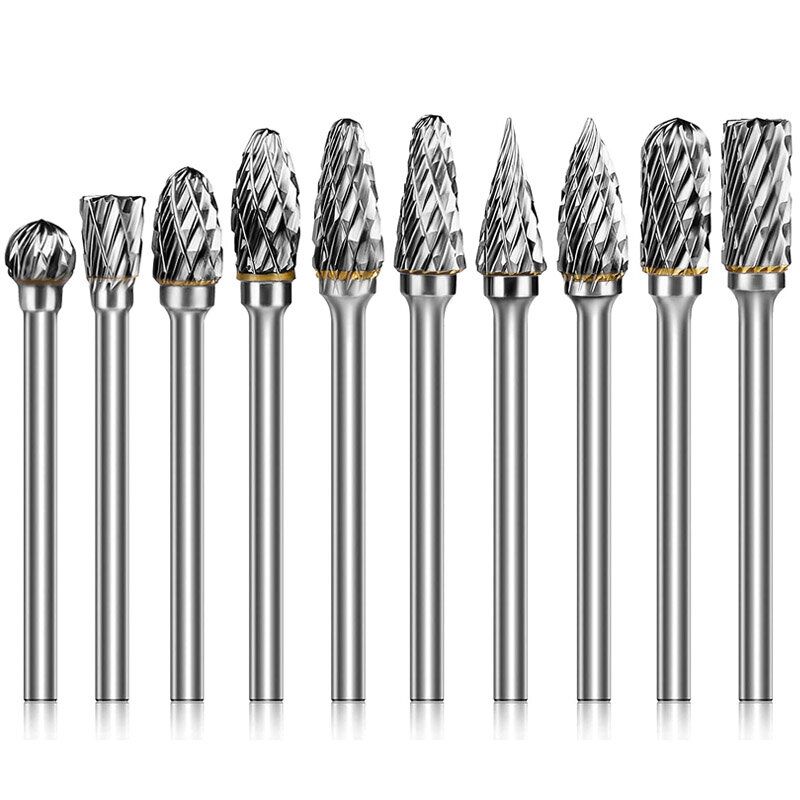 Carbide Burr Set Compatible With Dremel 1/8\" Shank 20PCS