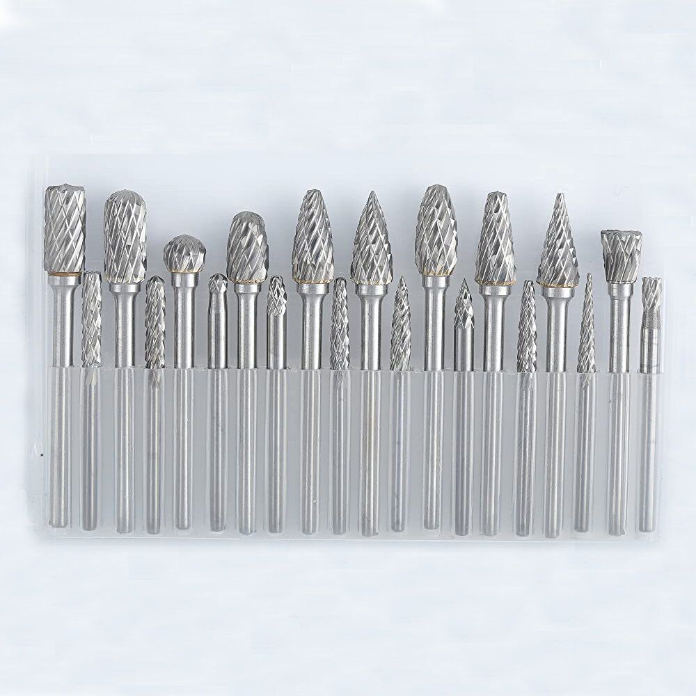 Carbide Burr Set Compatible With Dremel 1/8\" Shank 20PCS