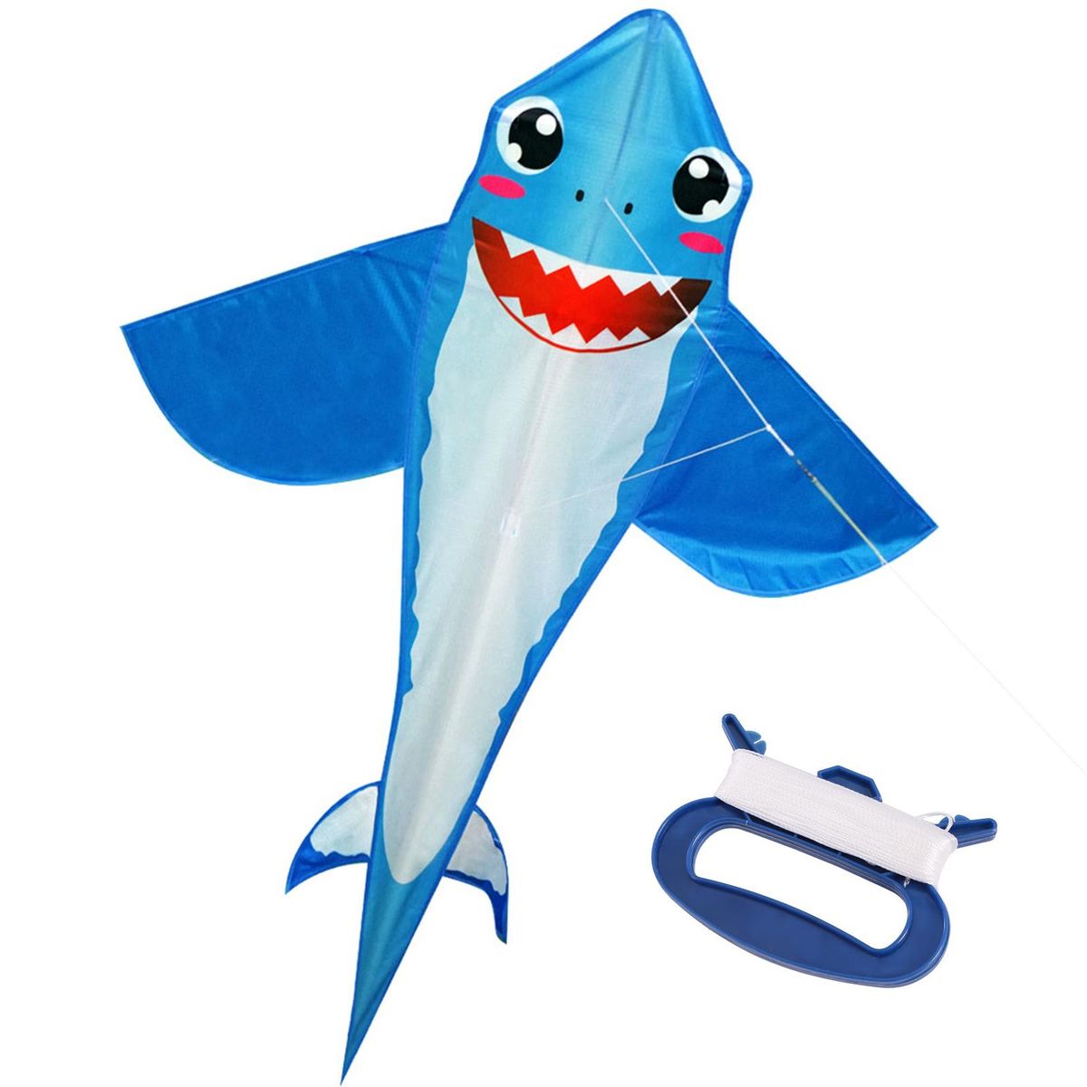 Shark Kite for Kids and Adults Outdoor Flying Kite with 30M Line for Beach Park Easy to Fly